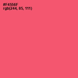 #F4556F - Carnation Color Image