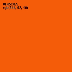 #F45C0A - International Orange Color Image