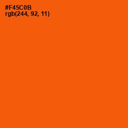 #F45C0B - International Orange Color Image