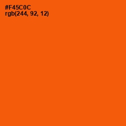 #F45C0C - International Orange Color Image