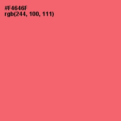 #F4646F - Brink Pink Color Image