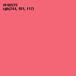#F46575 - Brink Pink Color Image