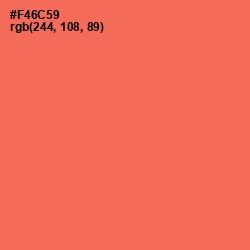 #F46C59 - Bittersweet Color Image