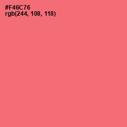 #F46C76 - Brink Pink Color Image