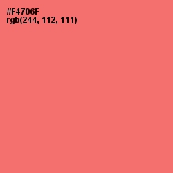 #F4706F - Sunglo Color Image