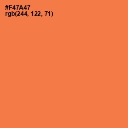#F47A47 - Coral Color Image