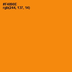 #F4890E - Tangerine Color Image