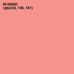 #F4948D - Vivid Tangerine Color Image