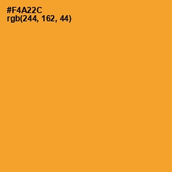 #F4A22C - Sea Buckthorn Color Image