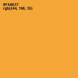 #F4A637 - Sea Buckthorn Color Image