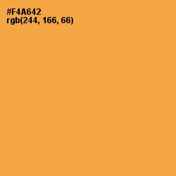 #F4A642 - Yellow Orange Color Image