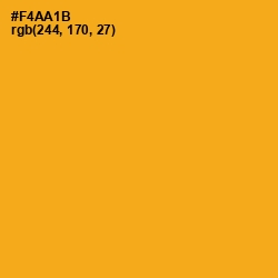 #F4AA1B - Buttercup Color Image