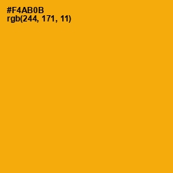#F4AB0B - Yellow Sea Color Image
