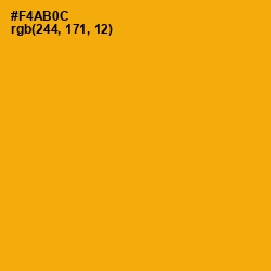 #F4AB0C - Yellow Sea Color Image