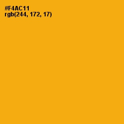 #F4AC11 - Buttercup Color Image