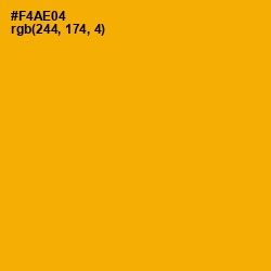 #F4AE04 - Yellow Sea Color Image