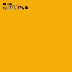 #F4AE05 - Yellow Sea Color Image