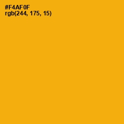 #F4AF0F - Yellow Sea Color Image