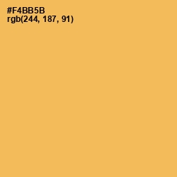 #F4BB5B - Saffron Mango Color Image