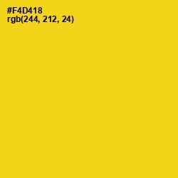 #F4D418 - Ripe Lemon Color Image