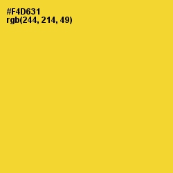 #F4D631 - Bright Sun Color Image