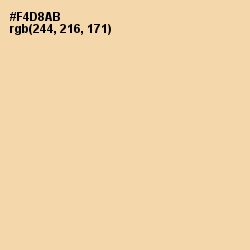 #F4D8AB - Peach Yellow Color Image