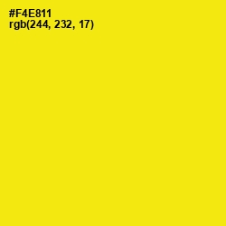 #F4E811 - Lemon Color Image