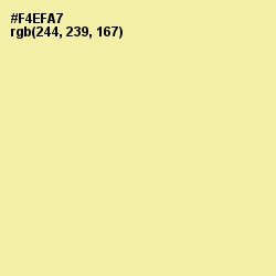 #F4EFA7 - Sandwisp Color Image