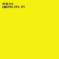 #F4F111 - Lemon Color Image