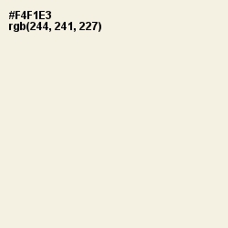 #F4F1E3 - Quarter Spanish White Color Image