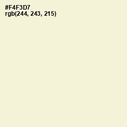 #F4F3D7 - Beige Color Image