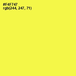 #F4F747 - Gorse Color Image