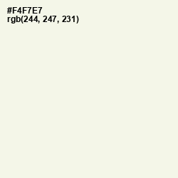 #F4F7E7 - Ecru White Color Image