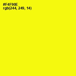 #F4F90E - Yellow Color Image