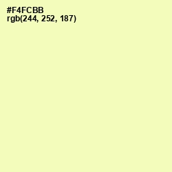 #F4FCBB - Australian Mint Color Image
