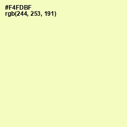 #F4FDBF - Australian Mint Color Image