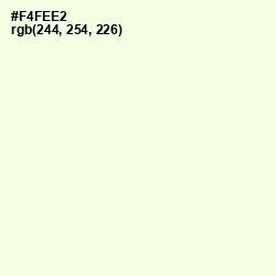 #F4FEE2 - Hint of Yellow Color Image