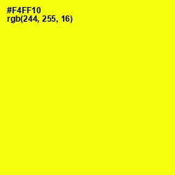 #F4FF10 - Yellow Color Image