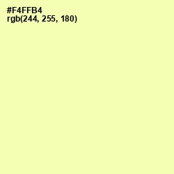 #F4FFB4 - Shalimar Color Image