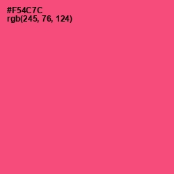 #F54C7C - Wild Watermelon Color Image