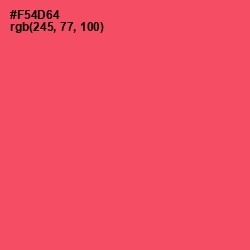 #F54D64 - Carnation Color Image