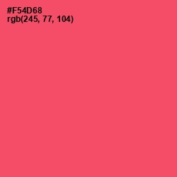 #F54D68 - Carnation Color Image
