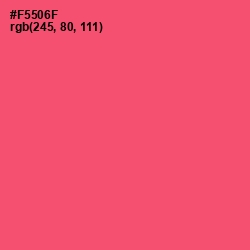 #F5506F - Carnation Color Image