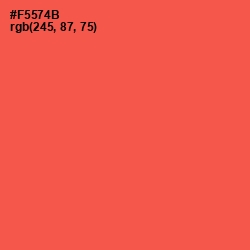 #F5574B - Sunset Orange Color Image