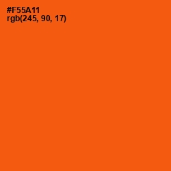#F55A11 - International Orange Color Image