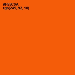 #F55C0A - International Orange Color Image