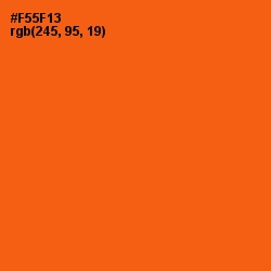 #F55F13 - International Orange Color Image