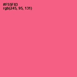 #F55F83 - French Rose Color Image