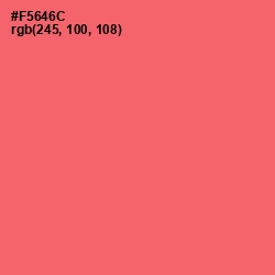 #F5646C - Brink Pink Color Image