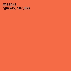 #F56B45 - Persimmon Color Image